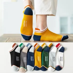 Socks Male Socks Sweat-absorbent Breathable Short Pure Cotton Socks Spring And Summer Thin Low-top Sports Mesh Men's Boat Socks
