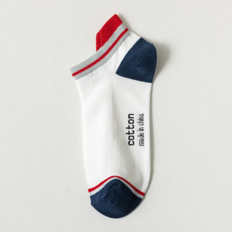 Socks Male Socks Sweat-absorbent Breathable Short Pure Cotton Socks Spring And Summer Thin Low-top Sports Mesh Men's Boat Socks