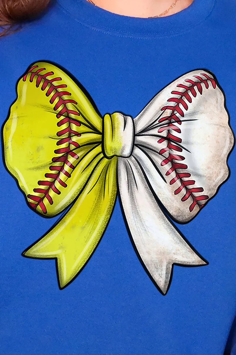 Softball & Baseball Stitches Coquette Heavy-weight Crew Sweatshirt