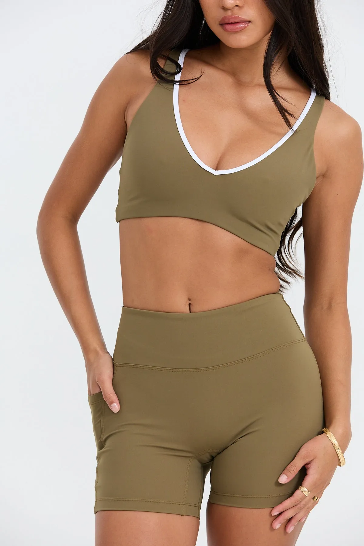 Sophia Sports Bra - Khaki