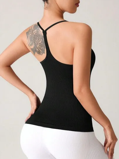 Sport Gameset Women's Seamless Spaghetti Strap Sports Tank Top