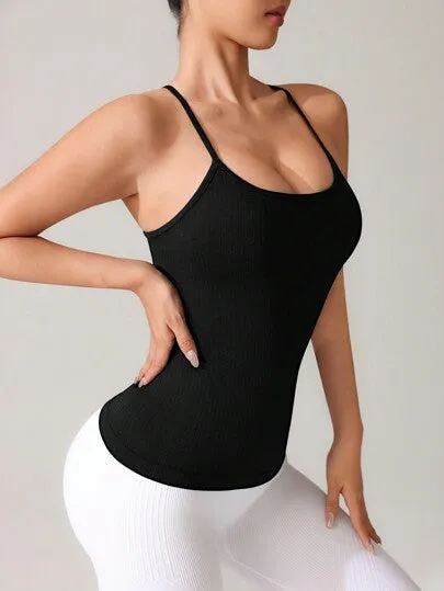 Sport Gameset Women's Seamless Spaghetti Strap Sports Tank Top
