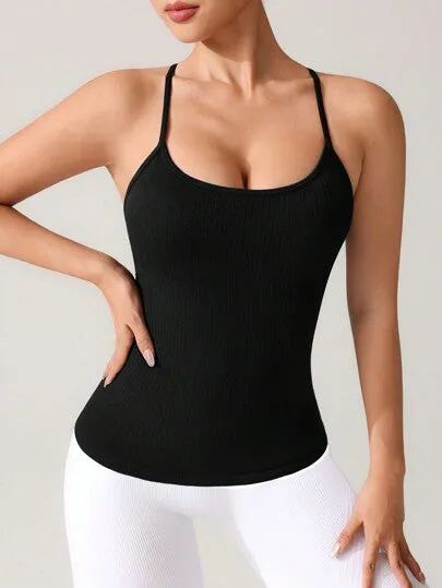 Sport Gameset Women's Seamless Spaghetti Strap Sports Tank Top
