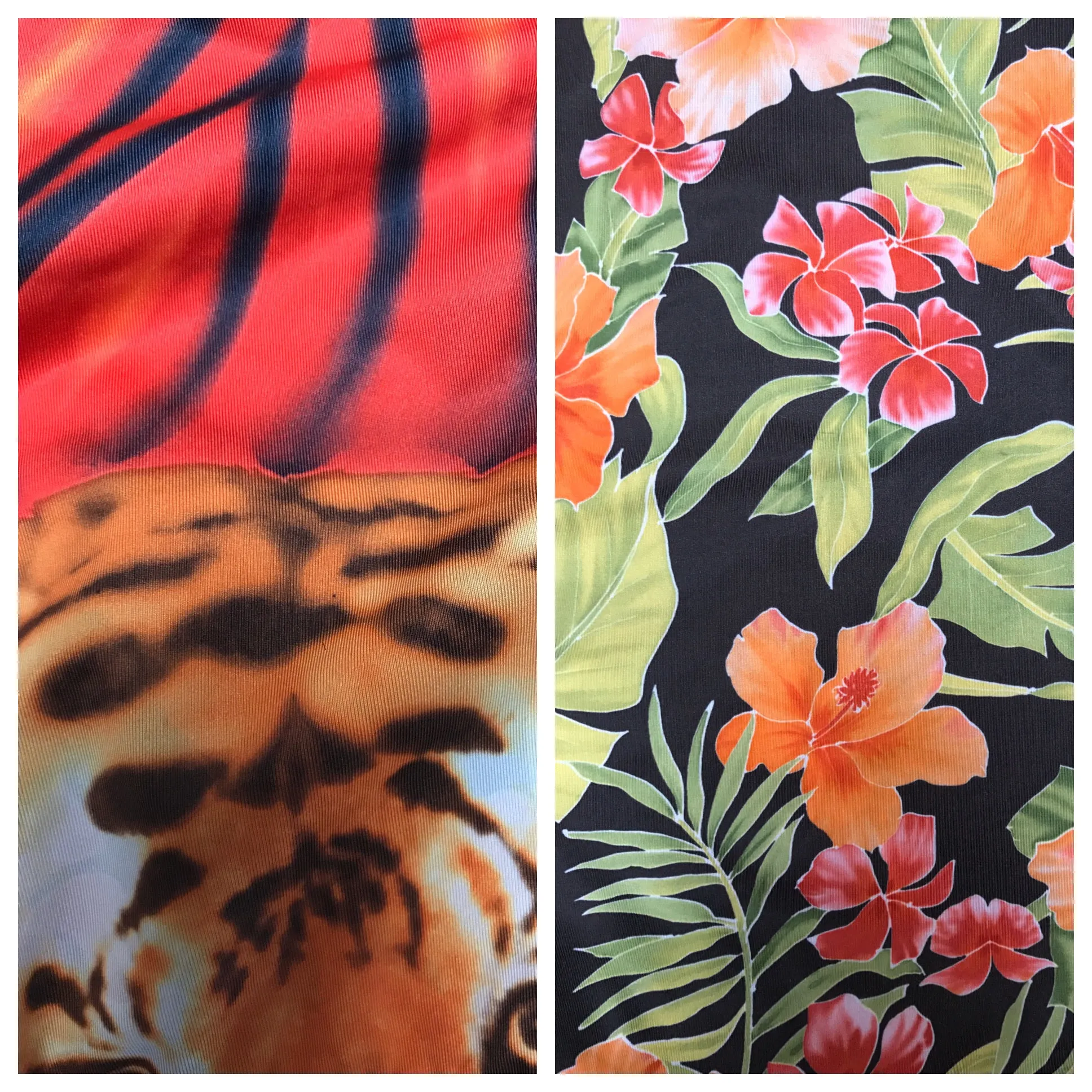SPORTS BRA BRALET RED TIGER/HAWAIIAN FLORAL