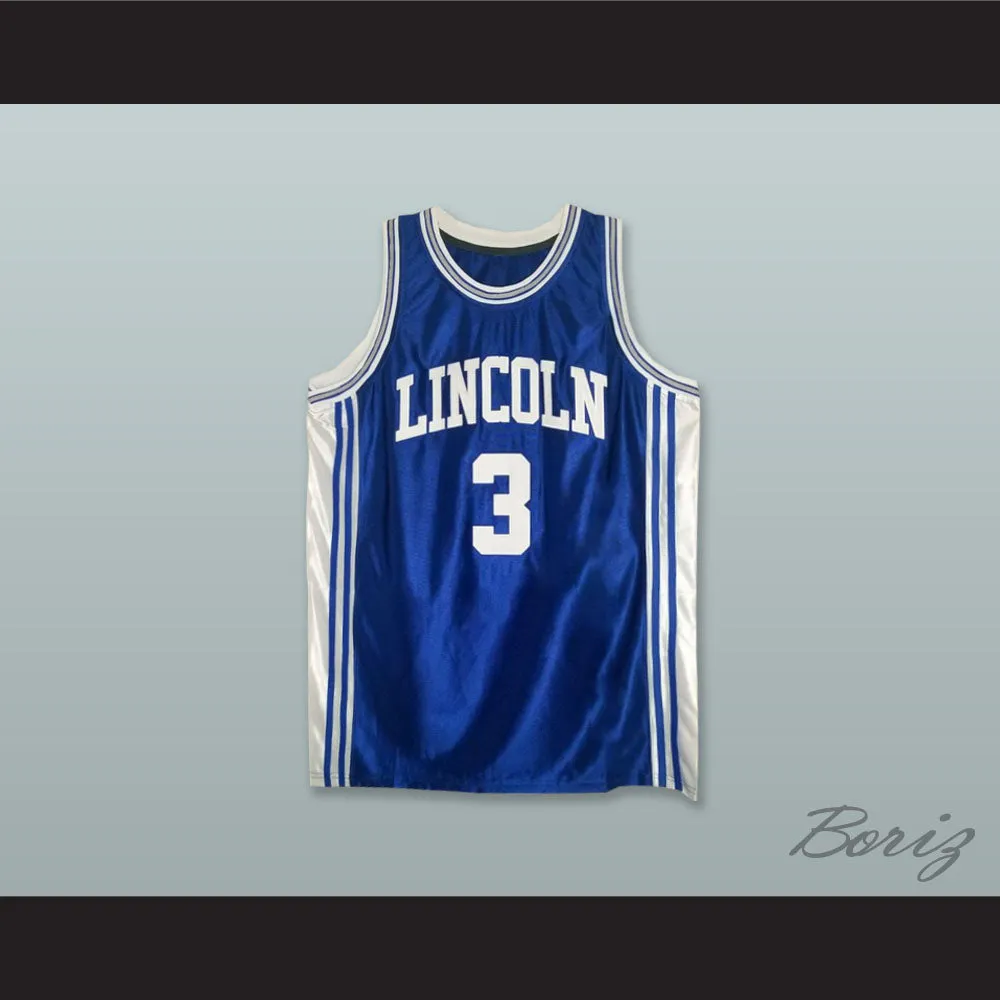 Stephon Marbury 3 Abraham Lincoln High School Railsplitters Navy Blue Basketball Jersey