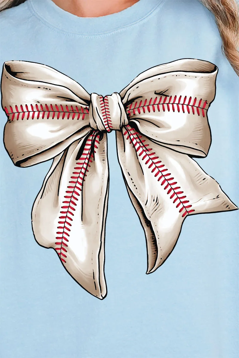 Stitches Baseball Coquette Heavy-weight Crew Sweatshirt