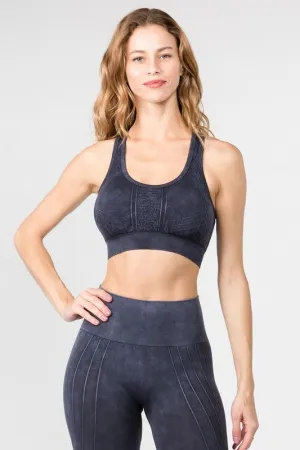 Stone Washed Seamless Sports Bra