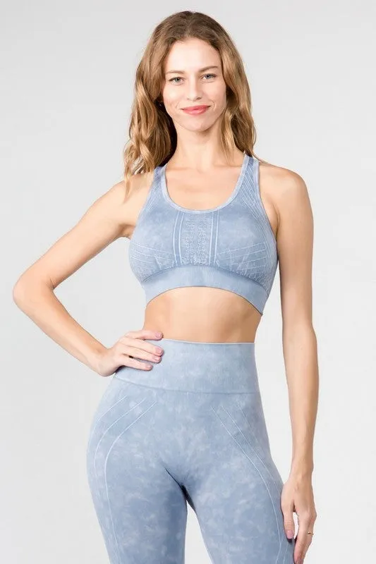 Stone Washed Seamless Sports Bra