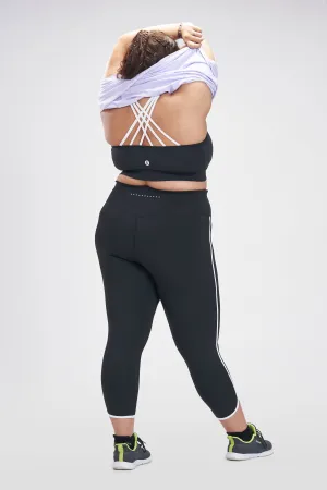 Strappy Sports Bra: Black