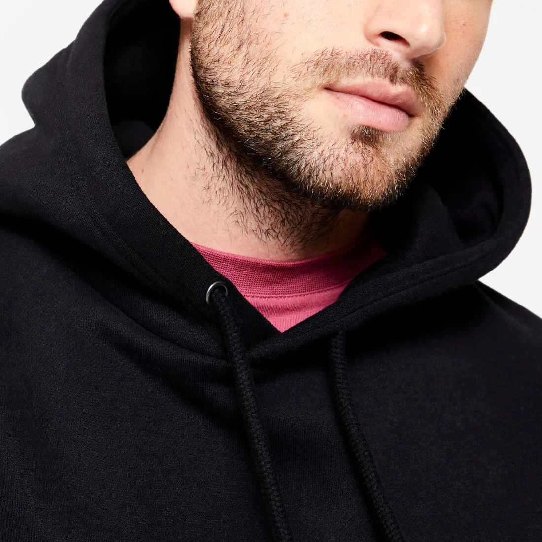 Sweat à capuche de fitness homme, noir