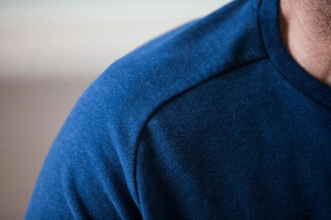 Sweat Fitness homme - Crew 100 gris schiste