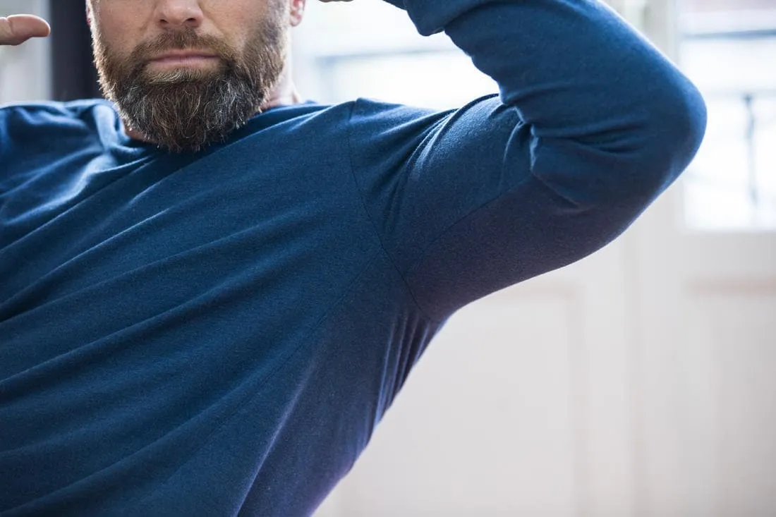 Sweat Fitness homme - Crew 100 gris schiste