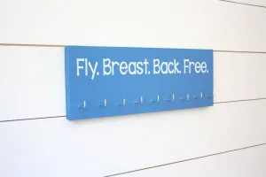 Swim Medal Holder- Fly. Breast. Back. Free. - Medium