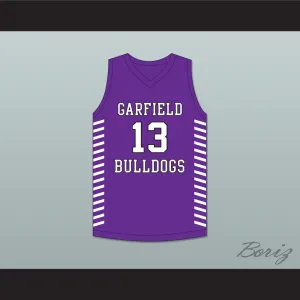 Tari Eason 13 Garfield High School Bulldogs Purple Basketball Jersey 2