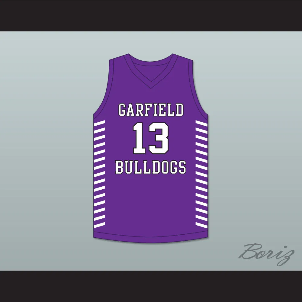 Tari Eason 13 Garfield High School Bulldogs Purple Basketball Jersey 2
