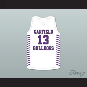 Tari Eason 13 Garfield High School Bulldogs White Basketball Jersey 2