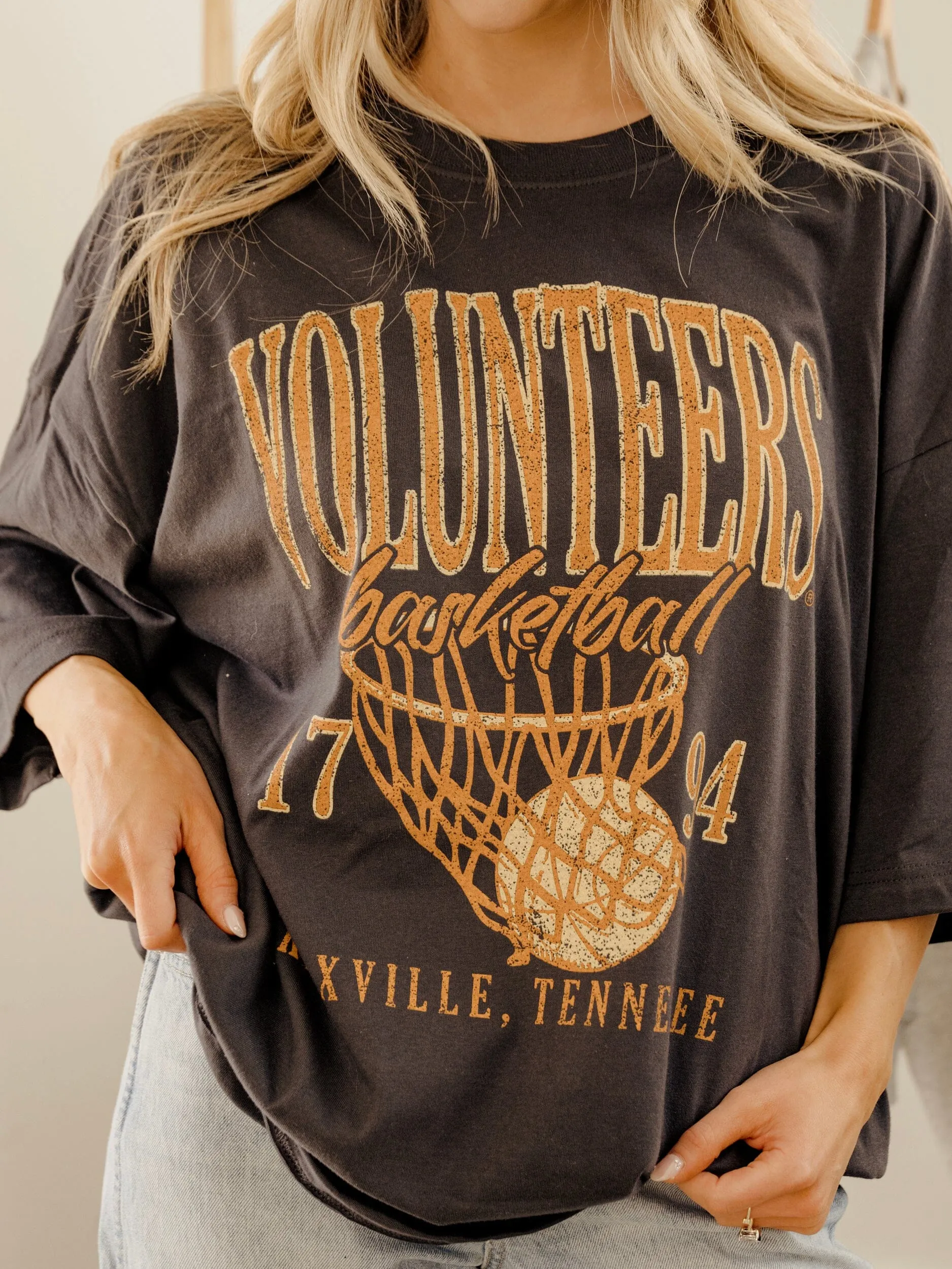 Tennessee Vols Big Basketball Smoke One Size Tee