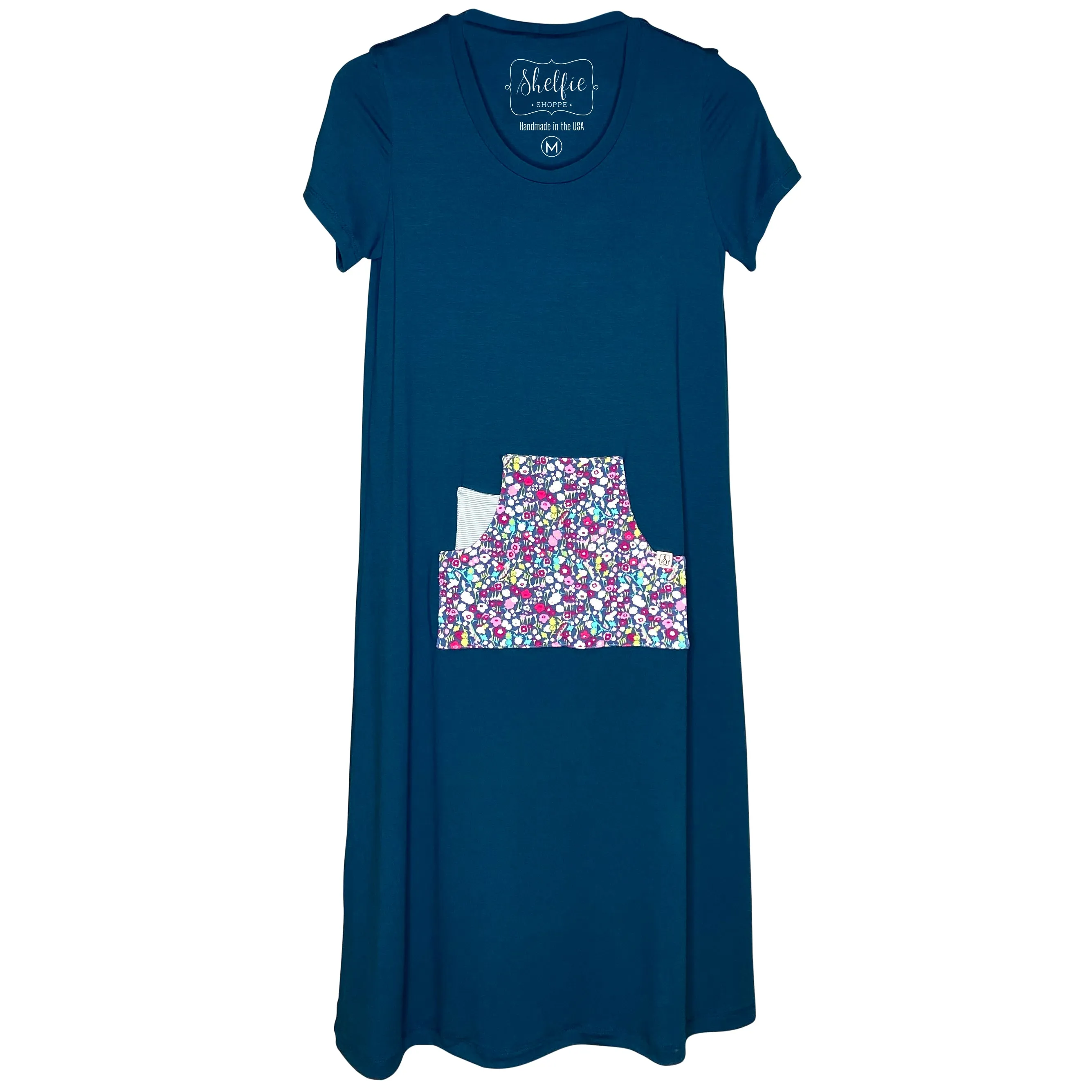 The “Just Above the Knee” Short-Sleeved Dress with Built In Shelf Bra