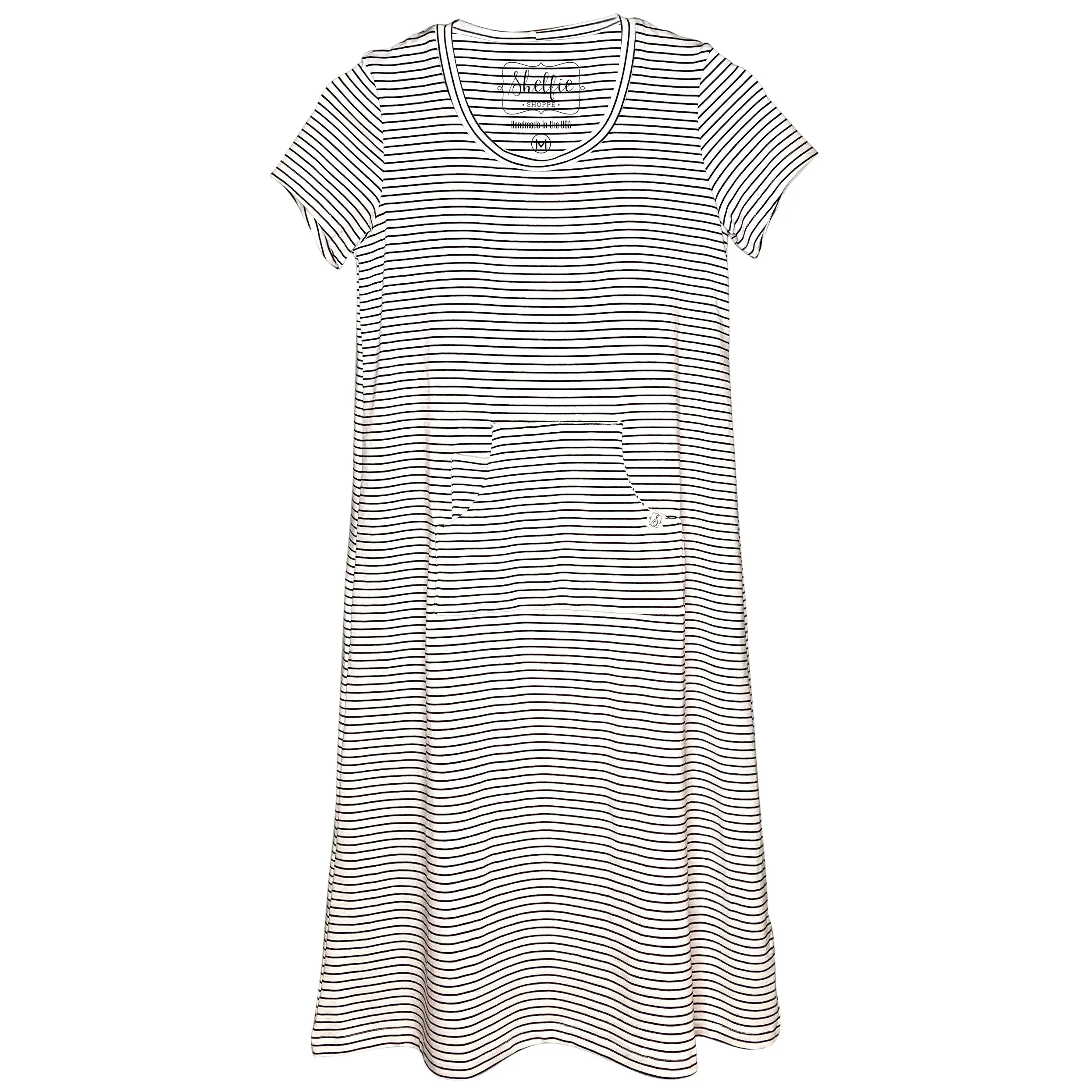 The “Just Above the Knee” Short-Sleeved Dress with Built In Shelf Bra