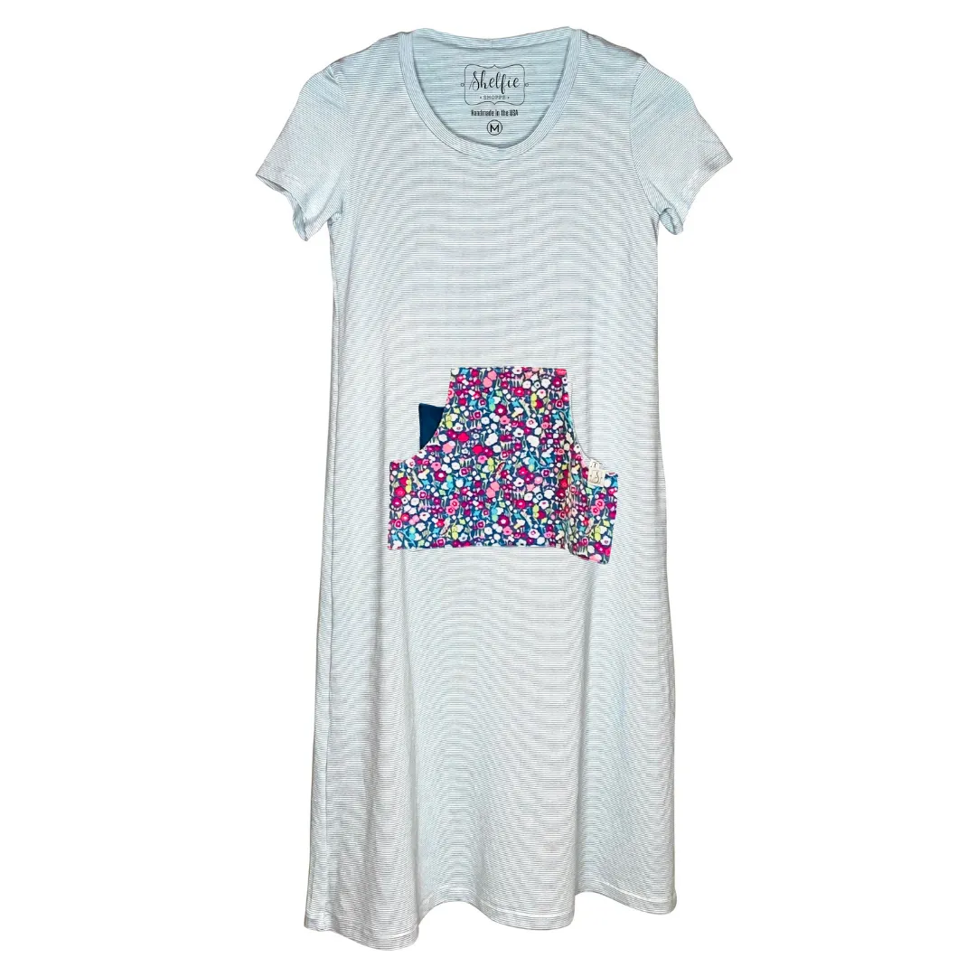 The “Just Above the Knee” Short-Sleeved Dress with Built In Shelf Bra
