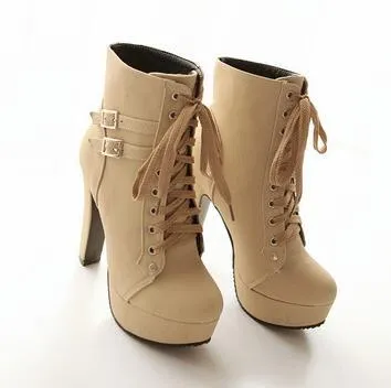 The patent leather block heel ankle boot.