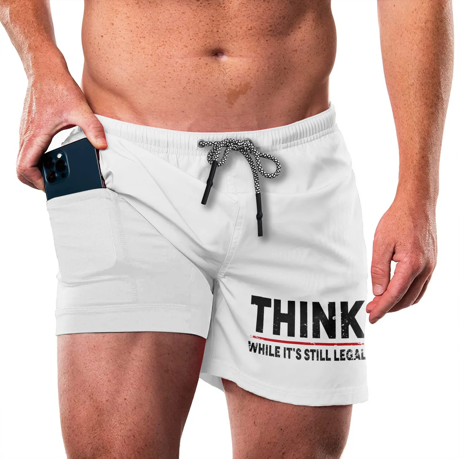 THINK QUICKDRY POCKET 2 IN 1 7'' INSEAM RUNNING SHORTS