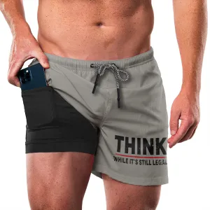 THINK QUICKDRY POCKET 2 IN 1 7'' INSEAM RUNNING SHORTS
