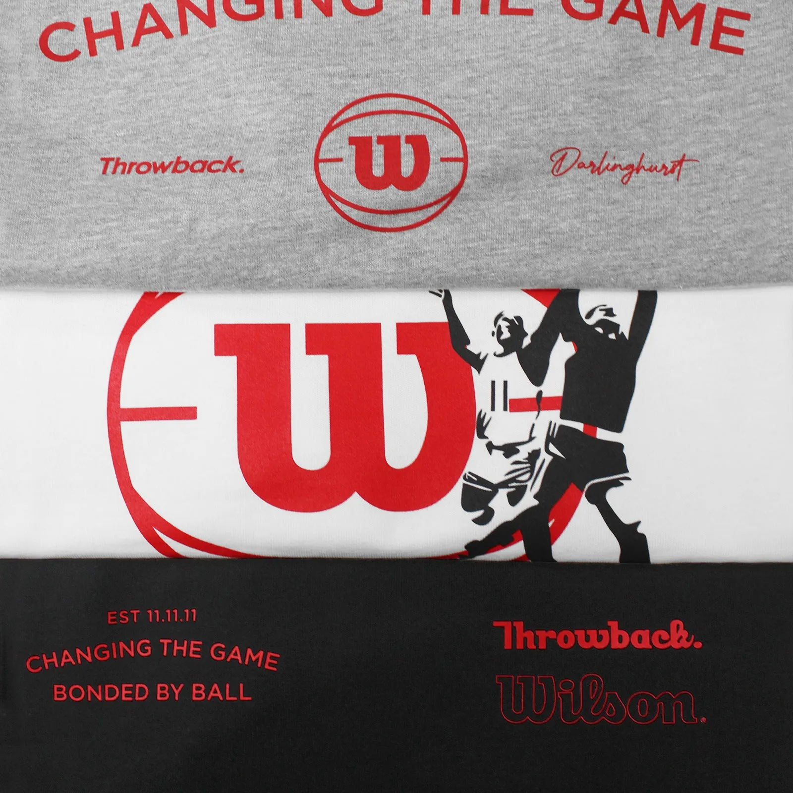 Throwback X Wilson 11th Anniversary Hybrid Logo Graphic Heavyweight Tee - White