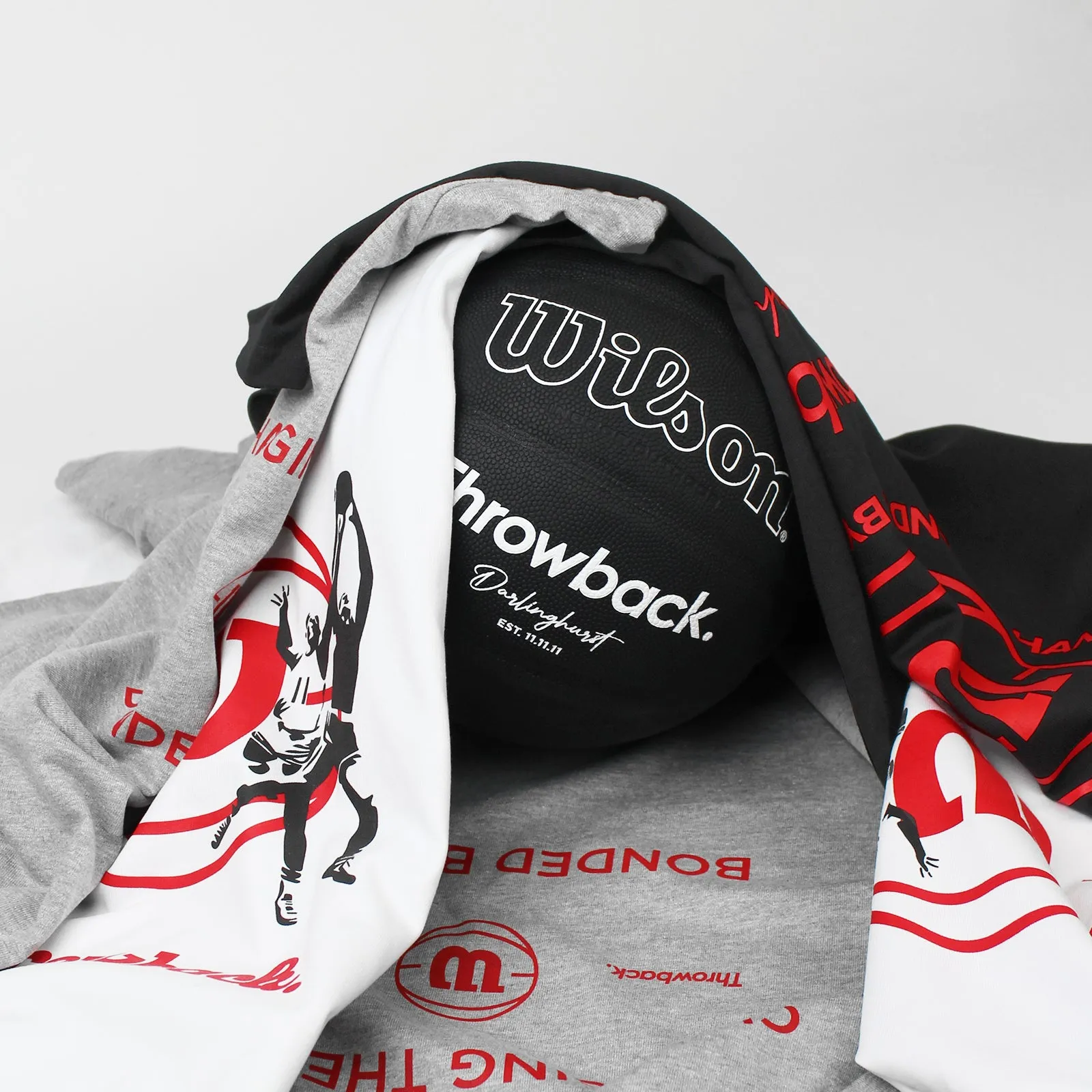 Throwback X Wilson 11th Anniversary Hybrid Logo Graphic Heavyweight Tee - White