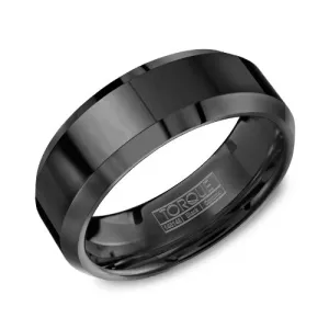Torque (8mm) Black Ceramic Wedding Band