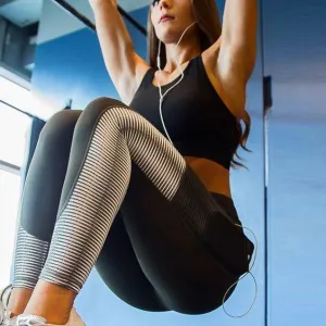 Trendy Color Block Gym Sporting Leggings