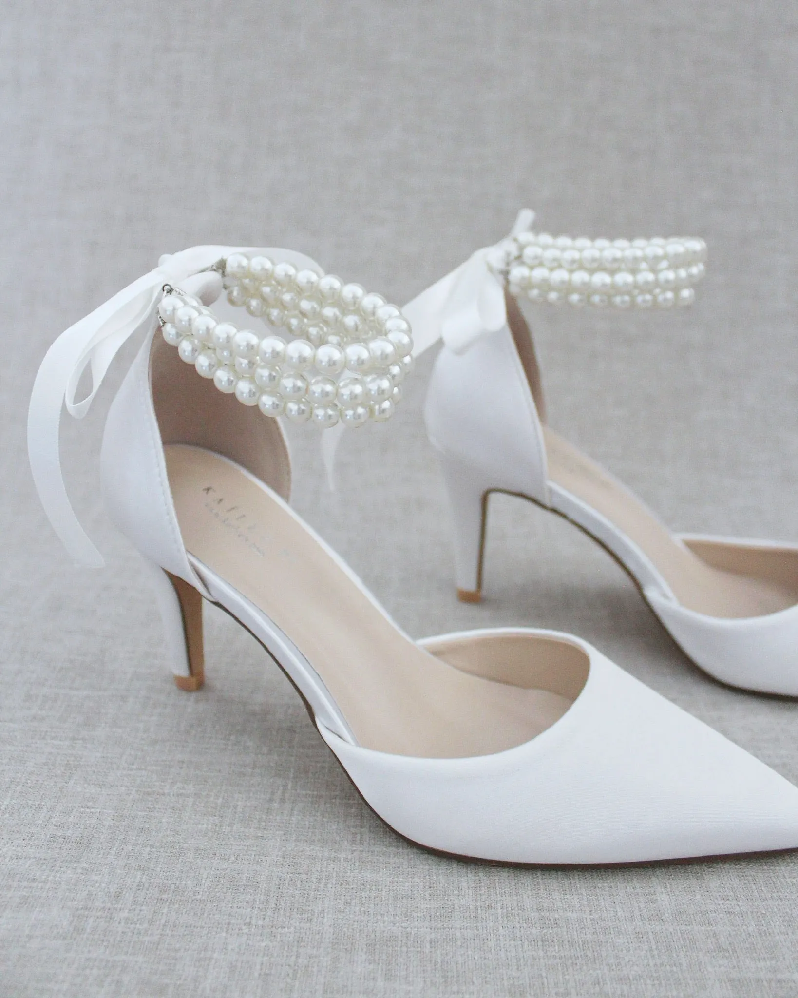 Trinity Pearl Wrap Bridal Shoes