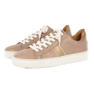 Tripoli : Ladies Leather Sneaker in Timber Cayak & Beige Spirit