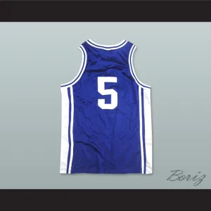 Tupac Shakur Jeff Capel 5 Iconic Blue Basketball Jersey