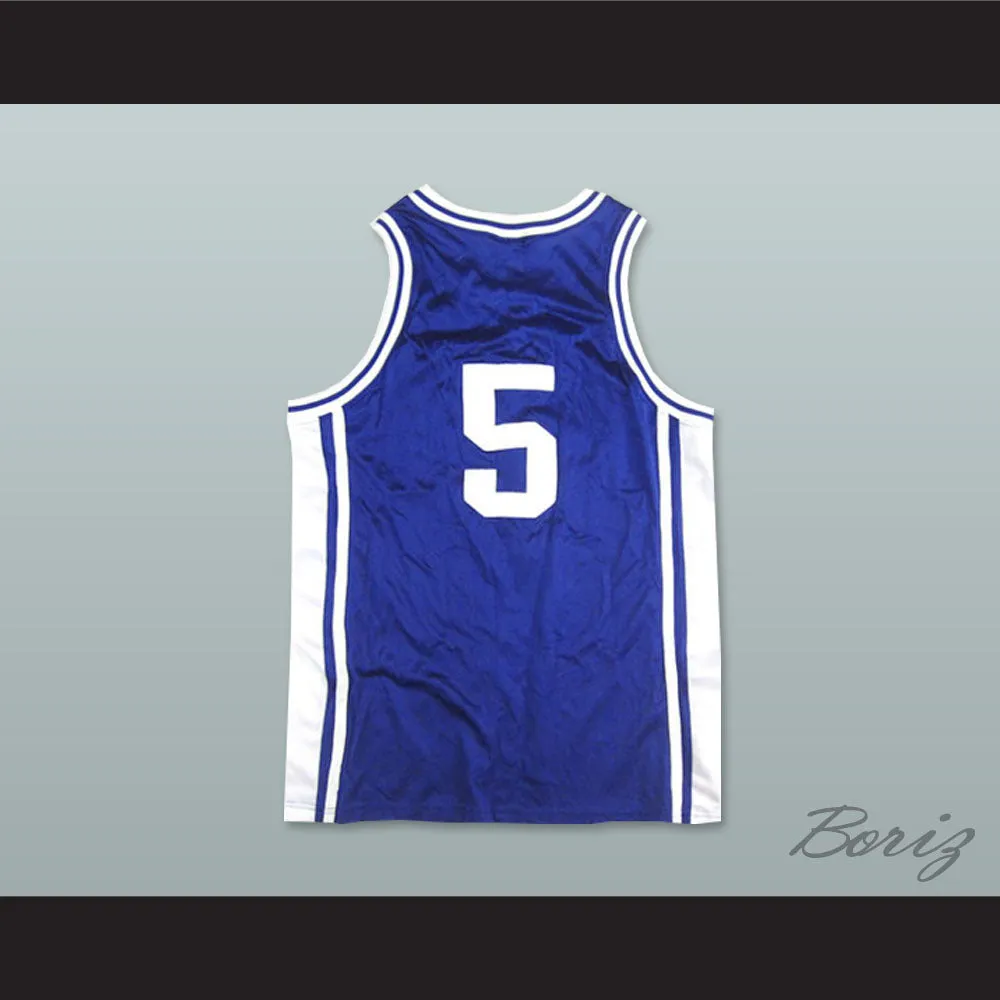Tupac Shakur Jeff Capel 5 Iconic Blue Basketball Jersey