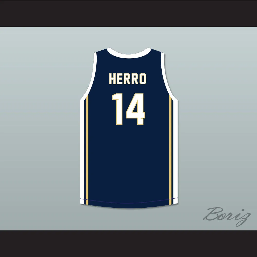 Tyler Herro 14 Whitnall High School Falcons Navy Blue Basketball Jersey 2