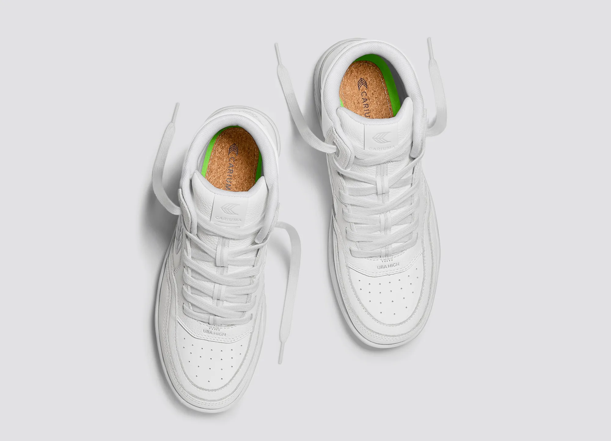 UBA High White Premium Leather Ice Logo Sneaker Women