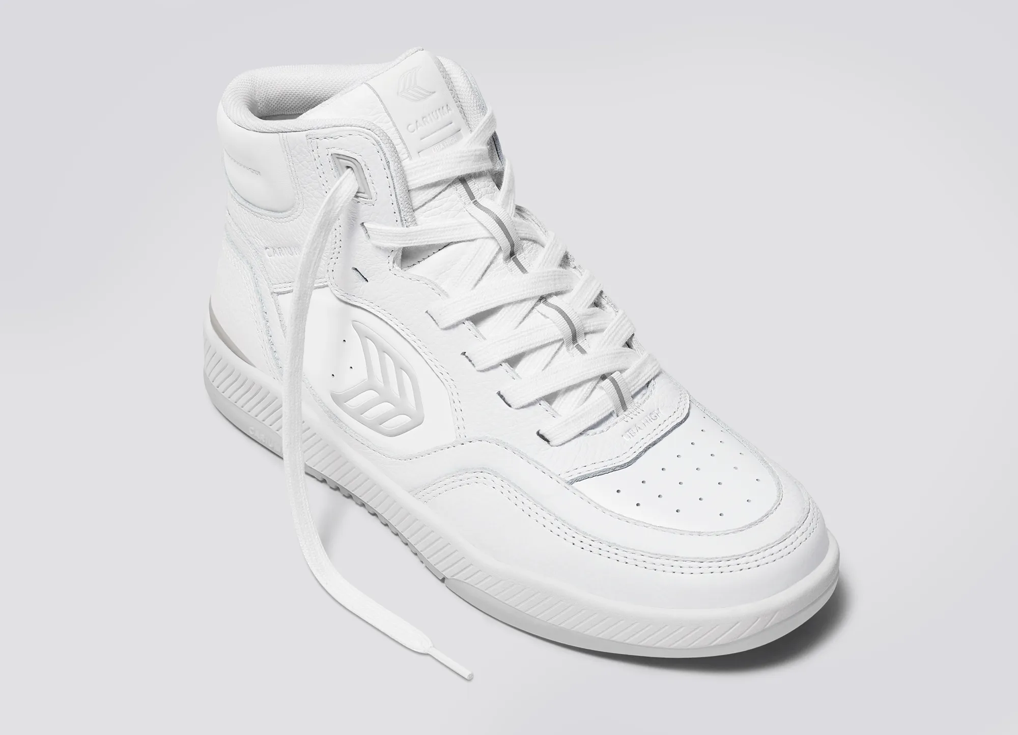 UBA High White Premium Leather Ice Logo Sneaker Women