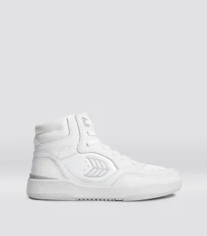 UBA High White Premium Leather Ice Logo Sneaker Women