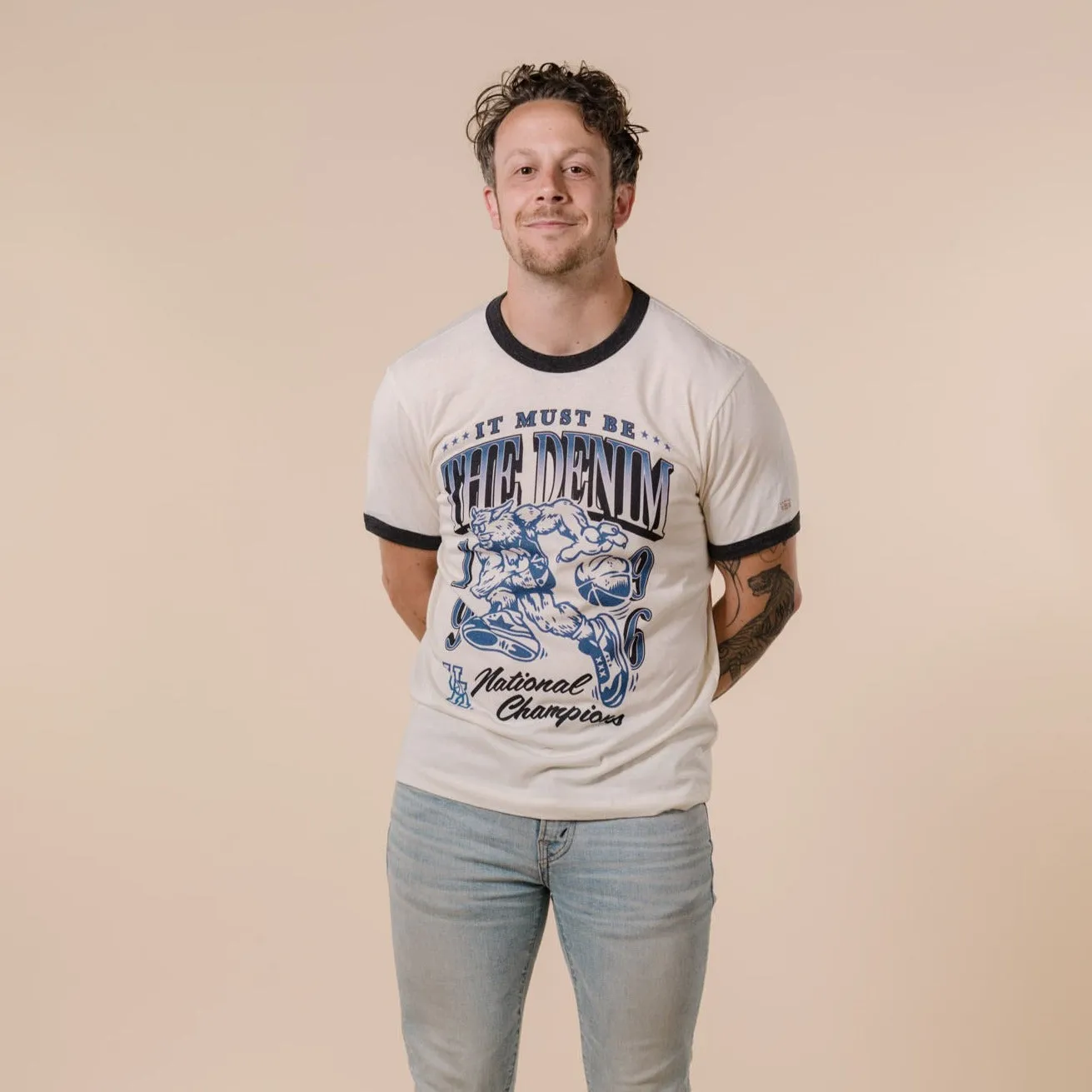 UK Basketball 1996 "It Must Be The Denim" Champs Ringer Tee
