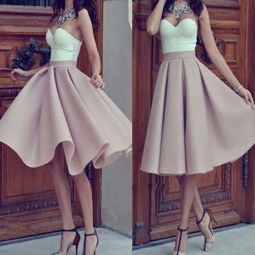 Unique Mismatched Simple Strapless Sweetheart Homecoming Short Prom Dress, SH367