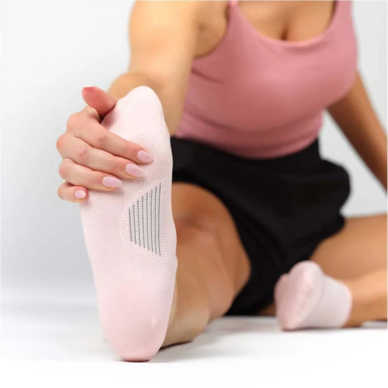 UNISEX FEETURES ELITE ULTRA LIGHT CUSHION INVISIBLE SOCKS | PROPULSION PINK