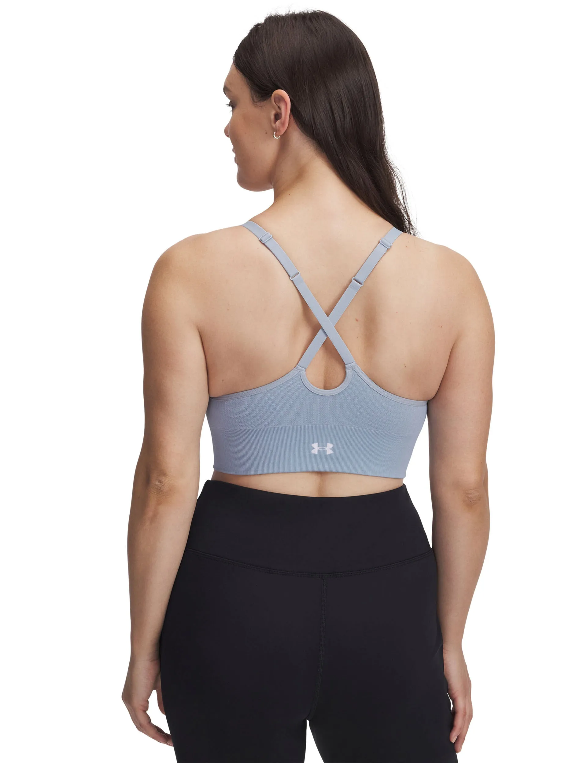 Vanish Seamless Low Sports Bra - Harbour Blue/White