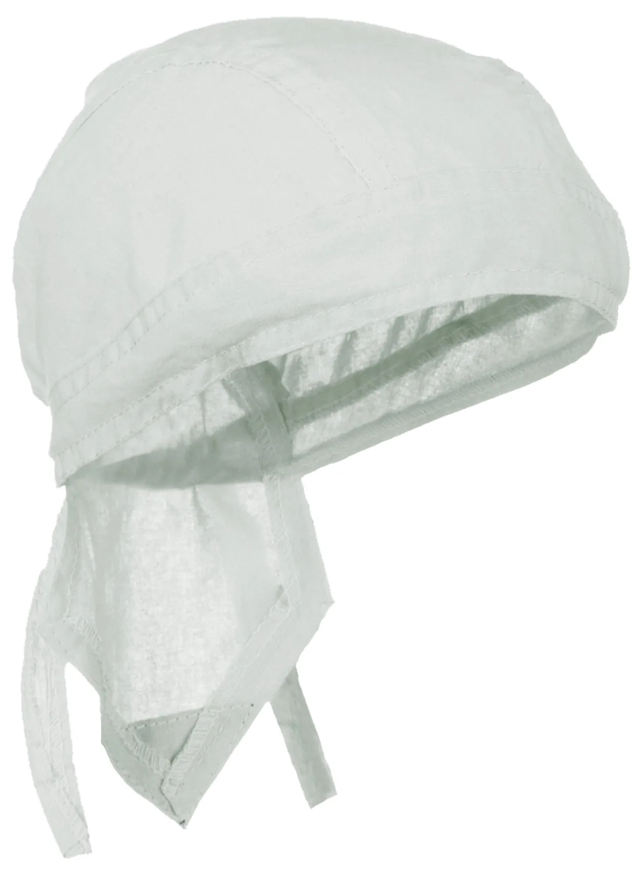 WHITE Doo-Rag Skull Cap Solid Du-Bandana Motorcycle Helmet Liner Chemo Head-Scarf