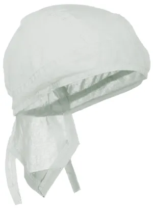 WHITE Doo-Rag Skull Cap Solid Du-Bandana Motorcycle Helmet Liner Chemo Head-Scarf