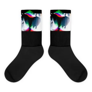 Wild Card Black cat  Glitch  Vaporwave  Aesthethic  Synthwave  Glitch in the Matrix Socks