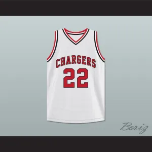 William Gates 22 Chargers High School White Basketball Jersey Hoop Dreams
