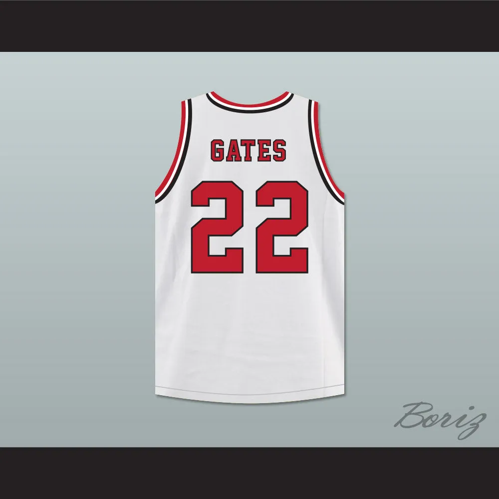 William Gates 22 Chargers High School White Basketball Jersey Hoop Dreams