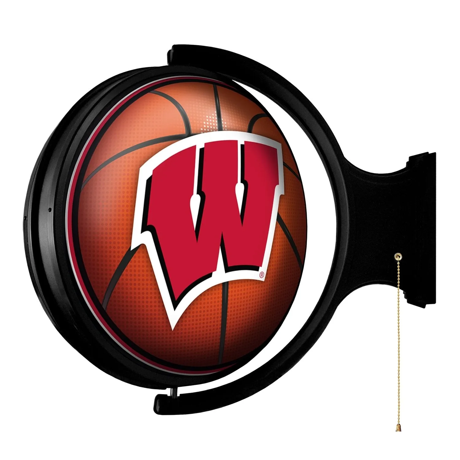 Wisconsin Badgers: Basketball - Original Round Rotating Lighted Wall Sign