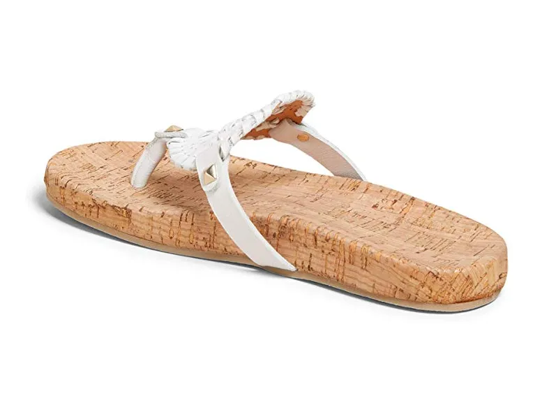 WOMEN'S JACK ROGERS GEORGICA CORK AND WHITE SANDALS